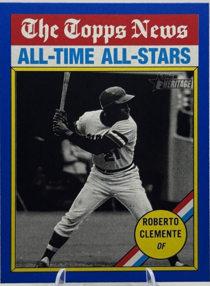 2025 Topps Heritage Roberto Clemente [Dark Blue Border] #345 card