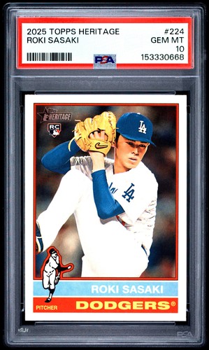 2025 Topps Heritage Roki Sasaki #224 card