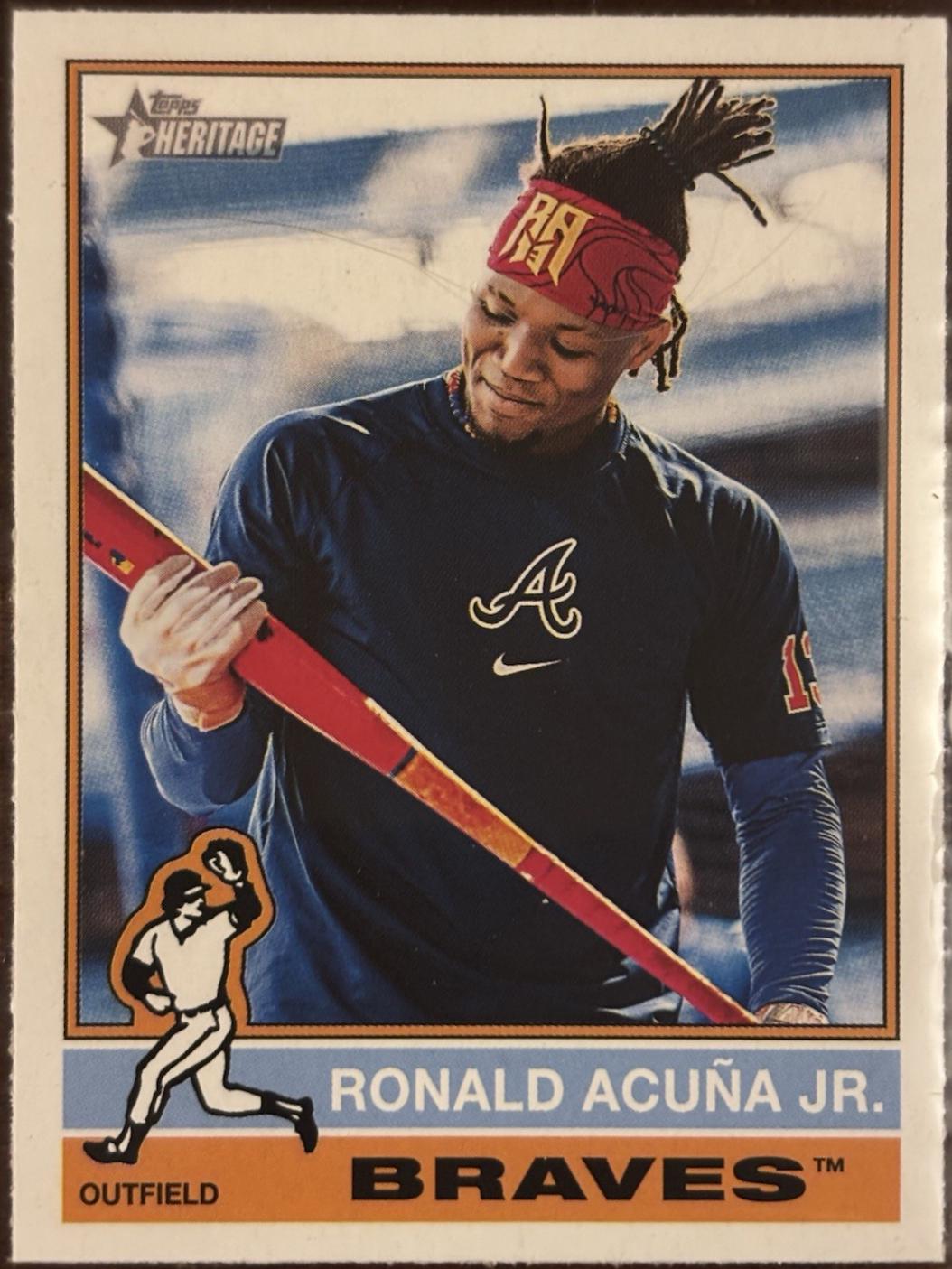 2025 Topps Heritage Ronald Acuna Jr. [Image Variation] #367 card