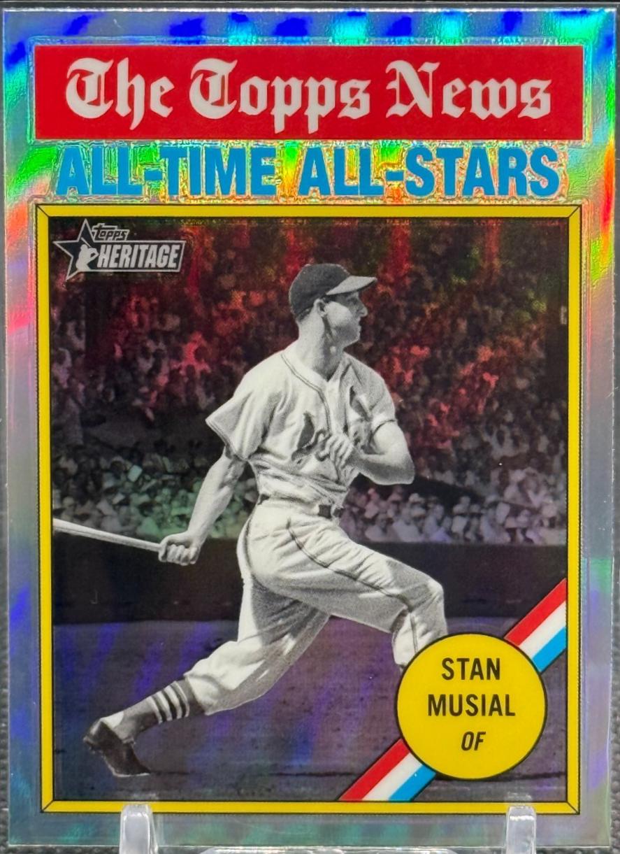 2025 Topps Heritage Stan Musial [Refractor Chrome Variation] #350 card