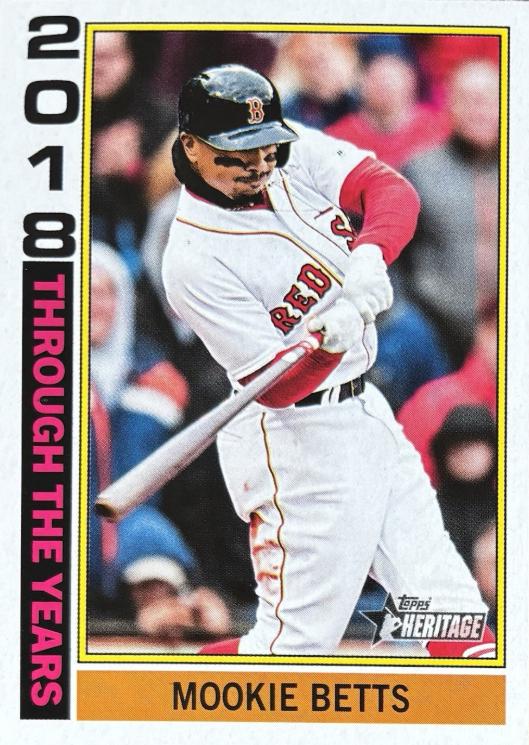 2025 Topps Heritage Through The Years Mookie Betts #TTY-22 card