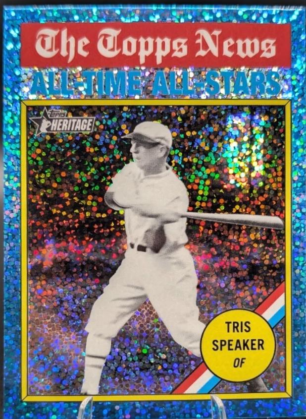 2025 Topps Heritage Tris Speaker [Burgundy Sparkle] #347 card