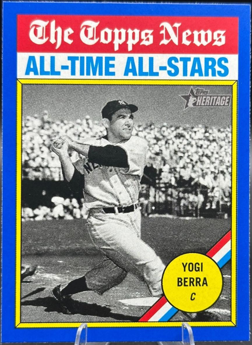 2025 Topps Heritage Yogi Berra [Dark Blue Border] #344 card
