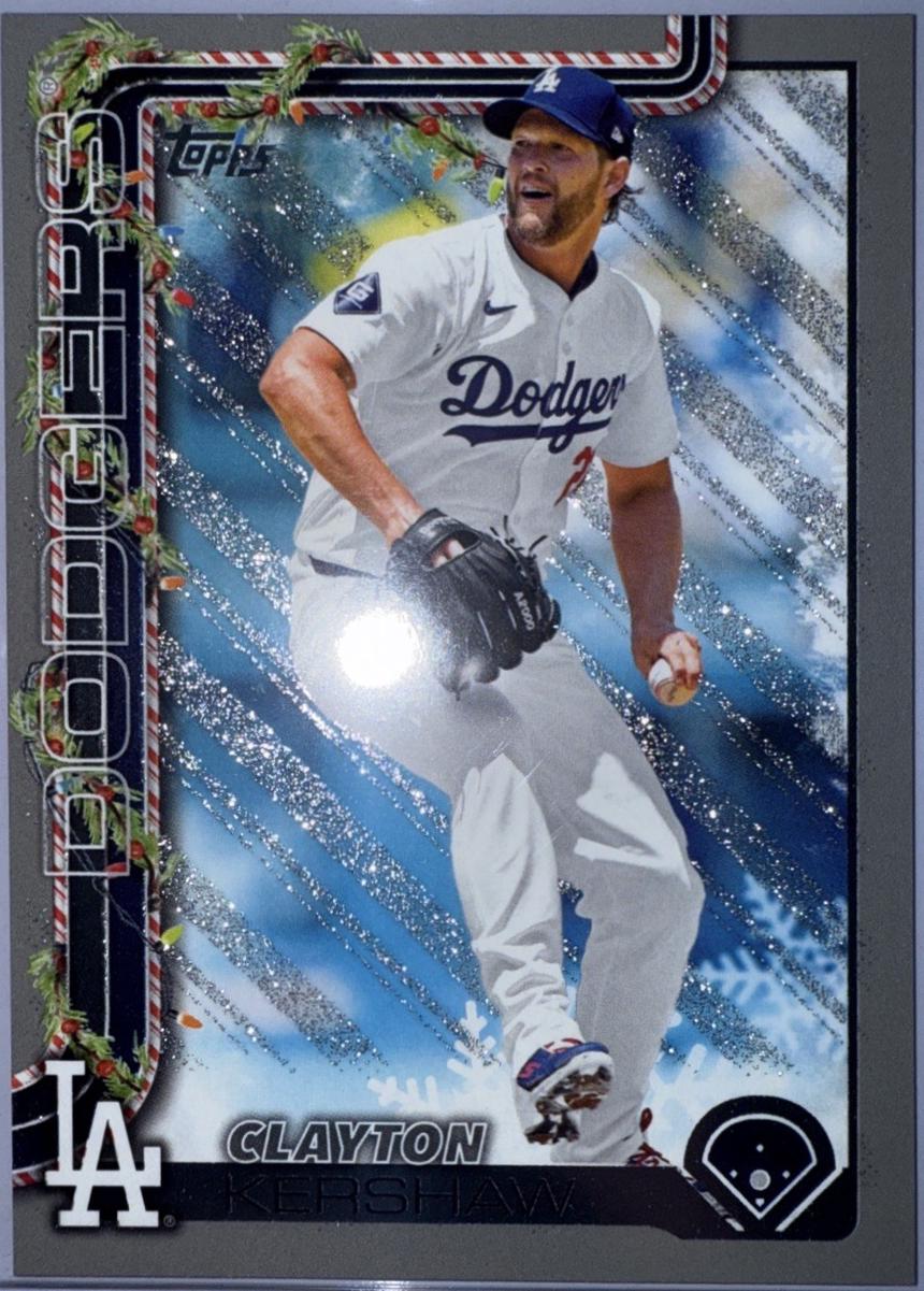 2025 Topps Holiday Clayton Kershaw [Glitter] #H126 card