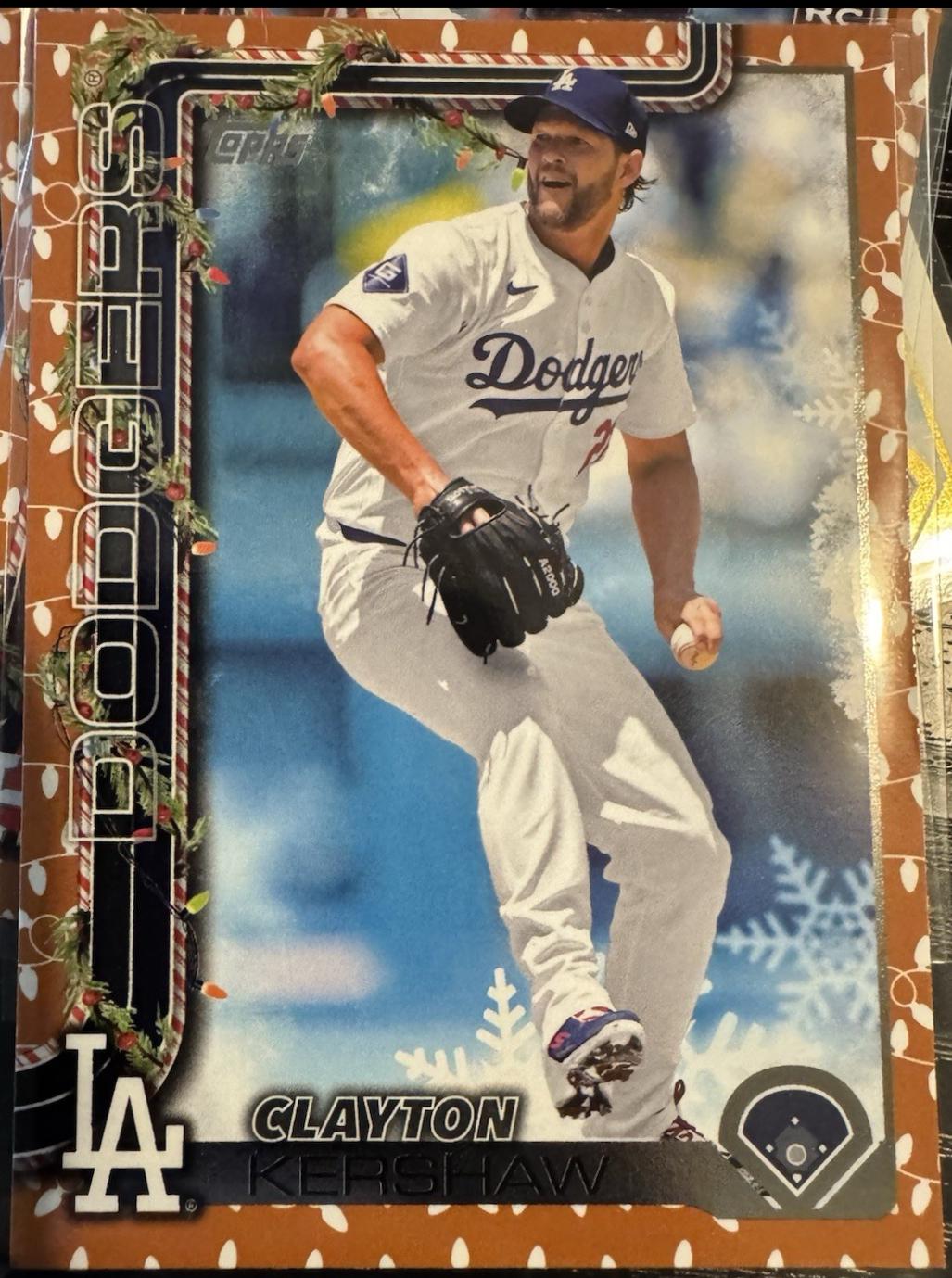 2025 Topps Holiday Clayton Kershaw [Holiday Lights] #H126 card