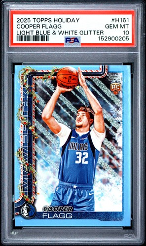 2025 Topps Holiday Cooper Flagg [Light Blue White Glitter] #H161 card