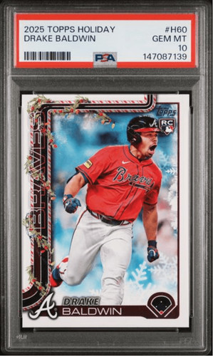 2025 Topps Holiday Drake Baldwin #H60 card