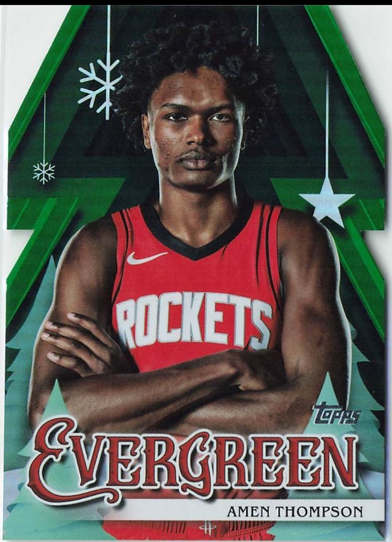 2025 Topps Holiday Evergreen Amen Thompson #EV-AT card
