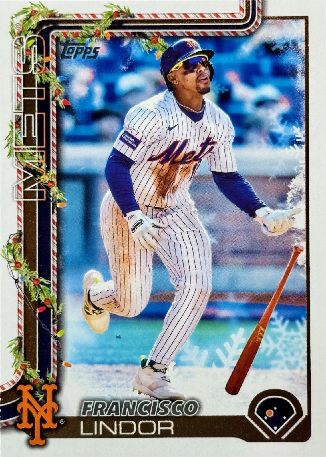 2025 Topps Holiday Francisco Lindor #H171 card
