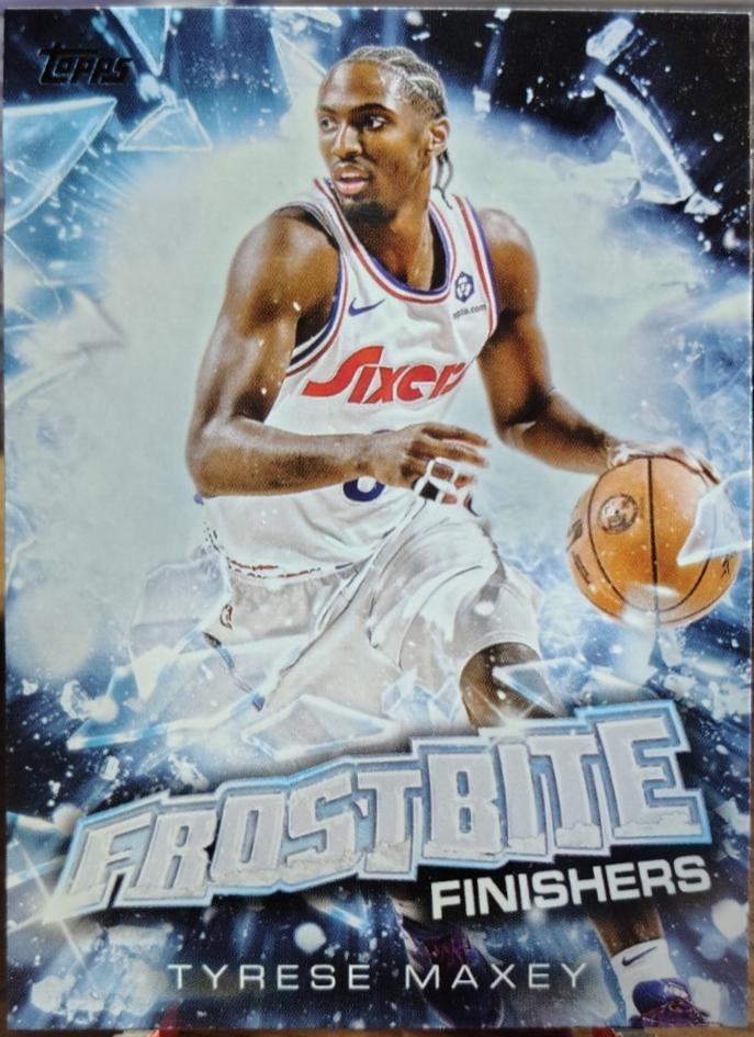 2025 Topps Holiday Frostbite Finishers Tyrese Maxey #FF-TM card