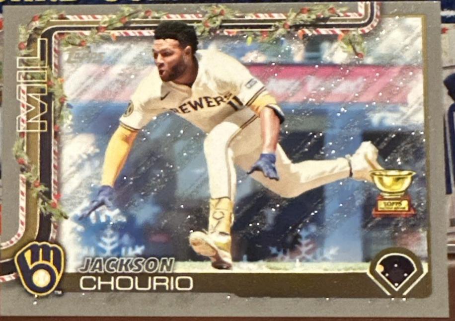 2025 Topps Holiday Jackson Chourio [Glitter] #H182 card