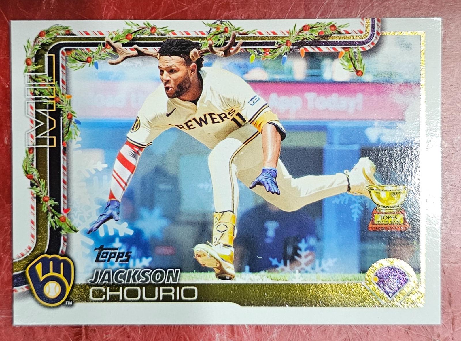 2025 Topps Holiday Jackson Chourio [SP] #H182 card