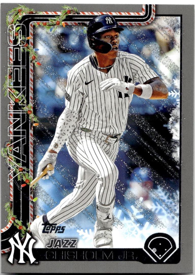 2025 Topps Holiday Jazz Chisholm Jr. [Glitter] #H176 card