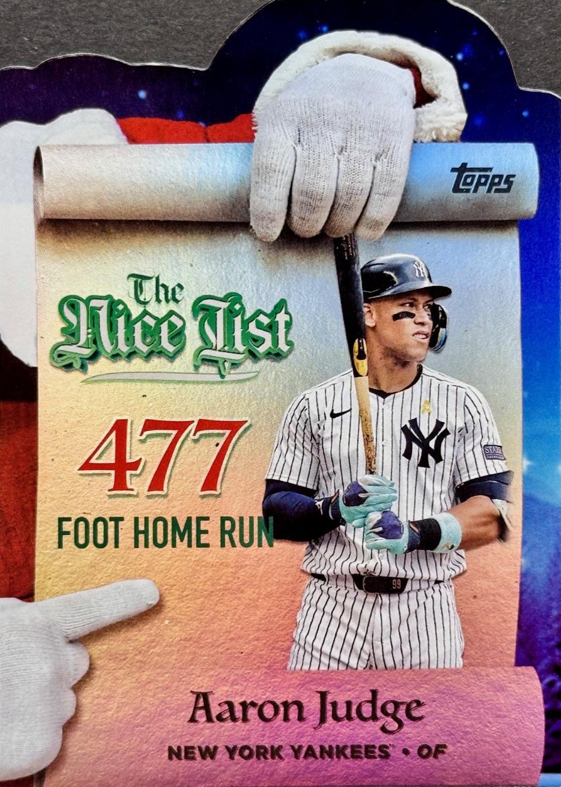 2025 Topps Holiday Making The Nice List Aaron Judge #MNL-20 card