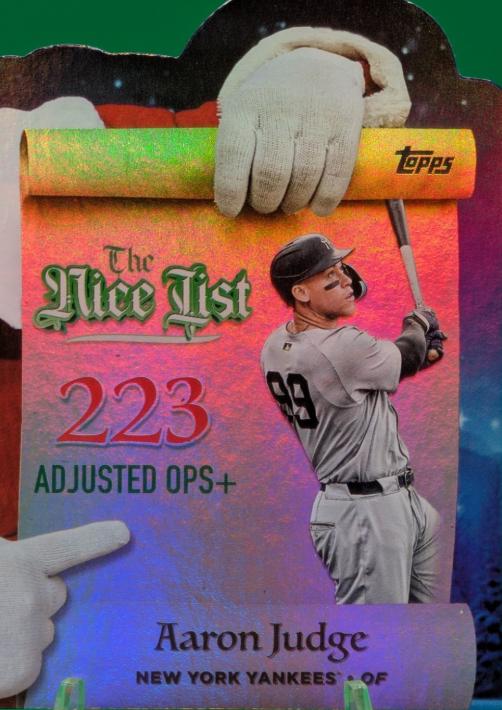 2025 Topps Holiday Making The Nice List Aaron Judge #MNL-25 card