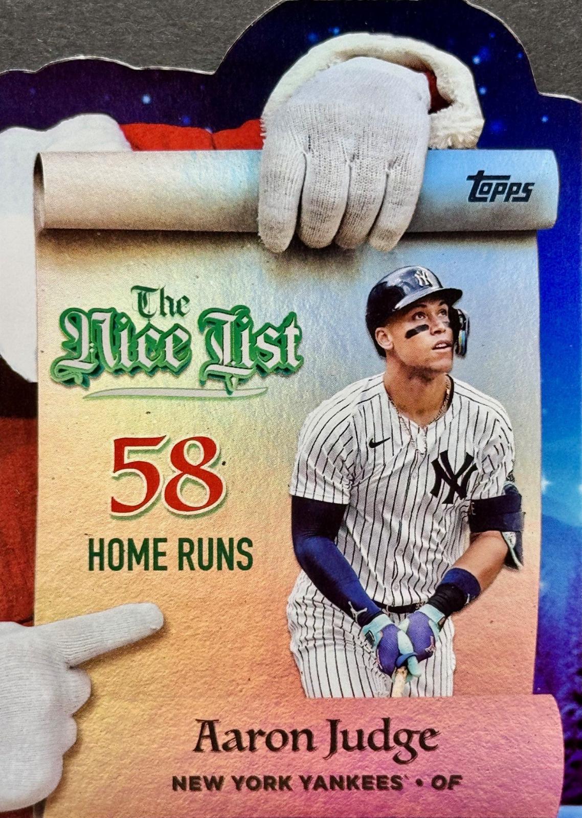 2025 Topps Holiday Making The Nice List Aaron Judge #MNL-3 card