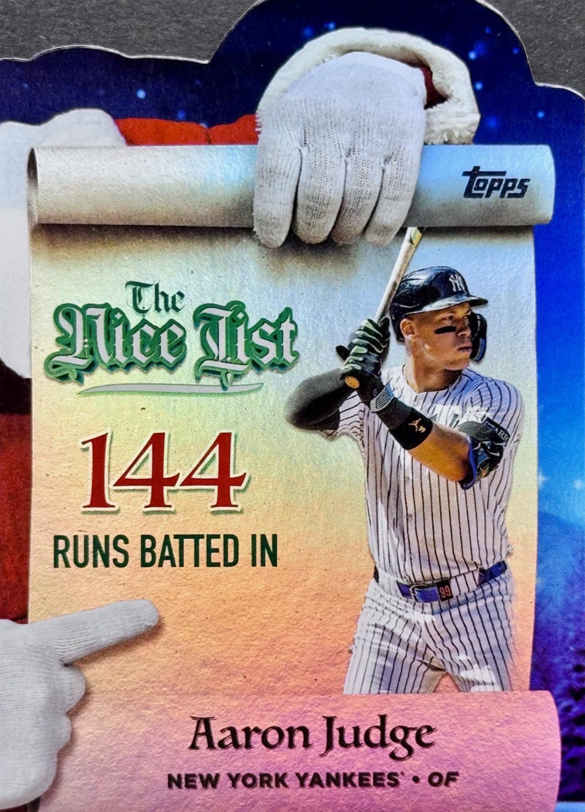 2025 Topps Holiday Making The Nice List Aaron Judge #MNL-6 card