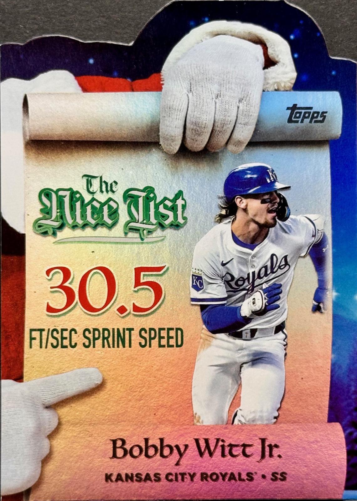 2025 Topps Holiday Making The Nice List Bobby Witt Jr. #MNL-21 card
