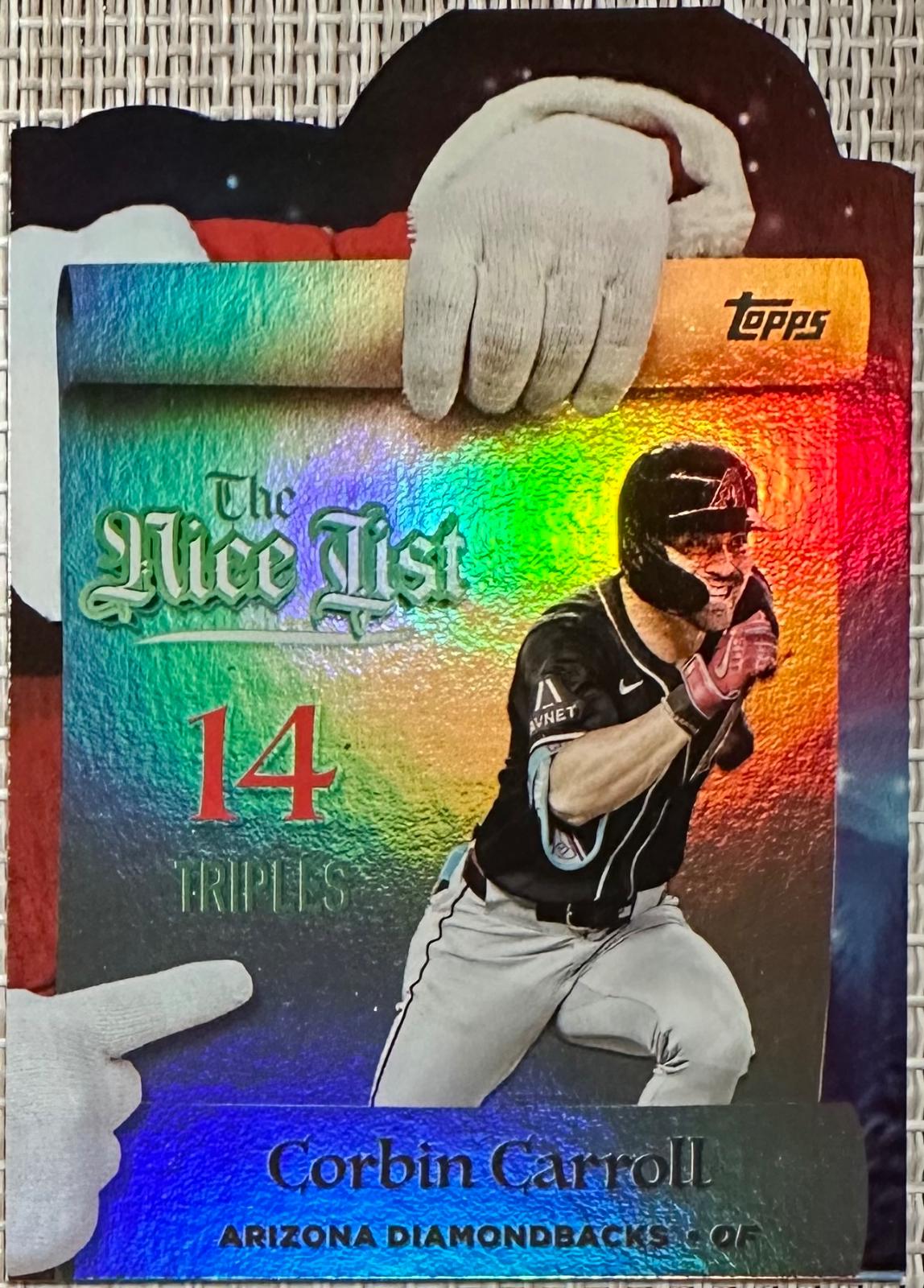 2025 Topps Holiday Making The Nice List Corbin Carroll #MNL-9 card