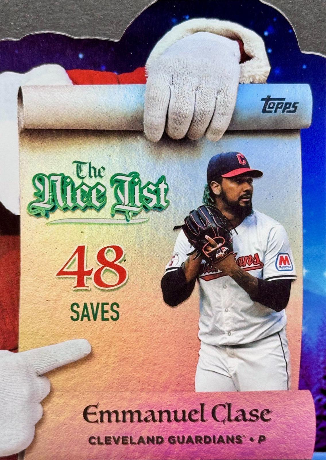2025 Topps Holiday Making The Nice List Emmanuel Clase #MNL-15 card