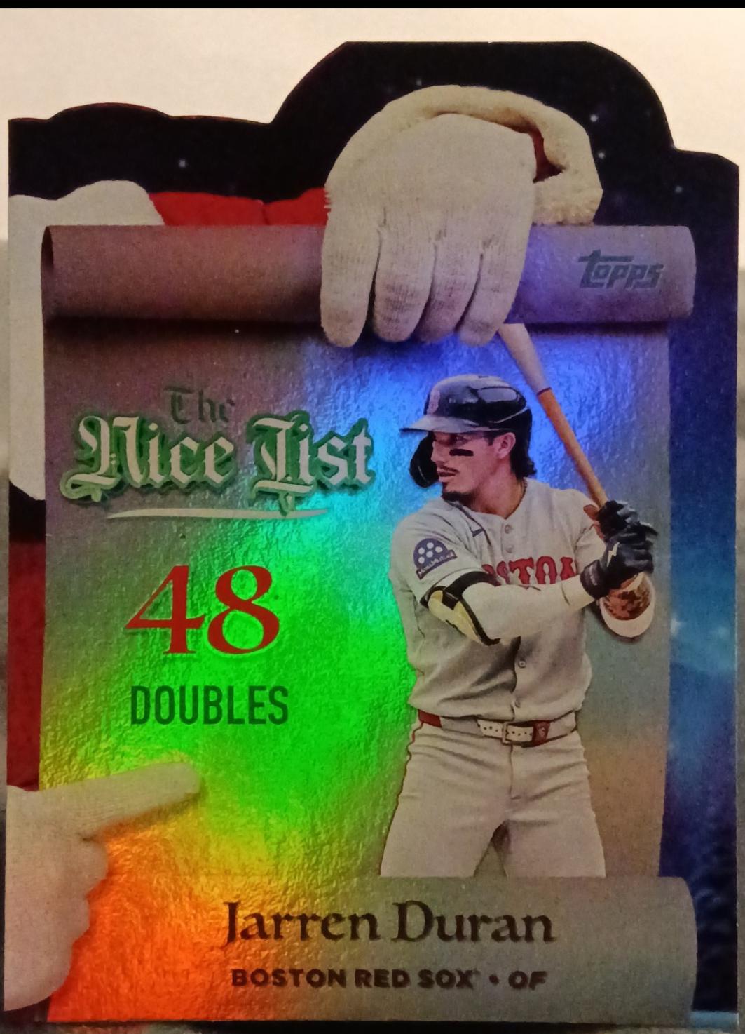 2025 Topps Holiday Making The Nice List Jarren Duran #MNL-24 card