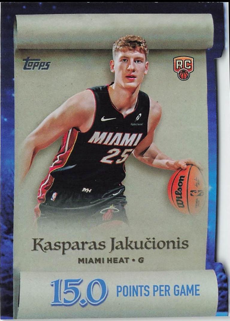 2025 Topps Holiday Making the Nice List Kasparas Jakucionis #ML-20 card