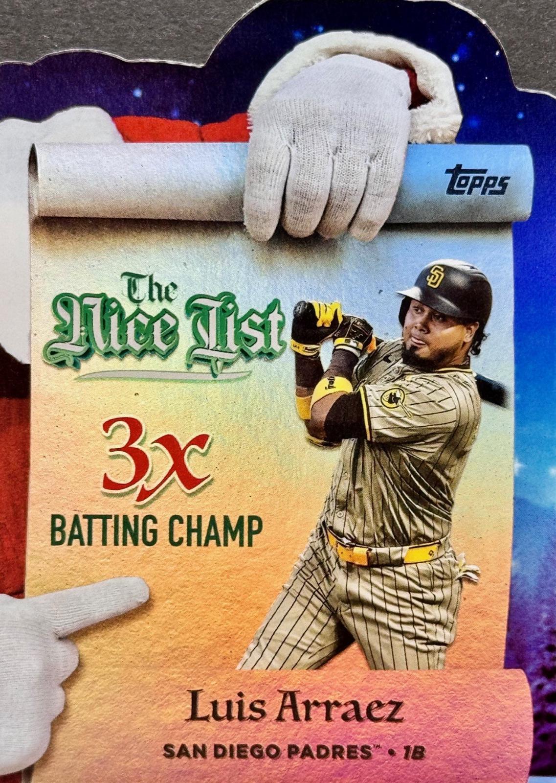 2025 Topps Holiday Making The Nice List Luis Arraez #MNL-5 card