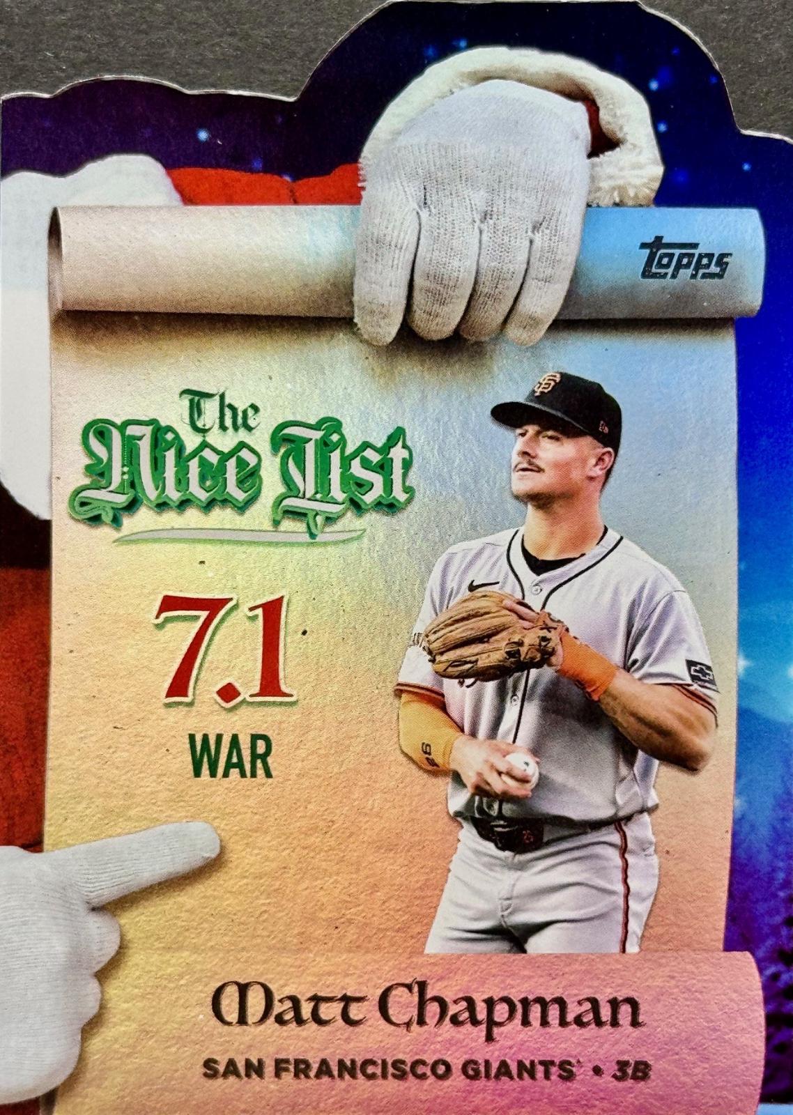 2025 Topps Holiday Making The Nice List Matt Chapman #MNL-8 card