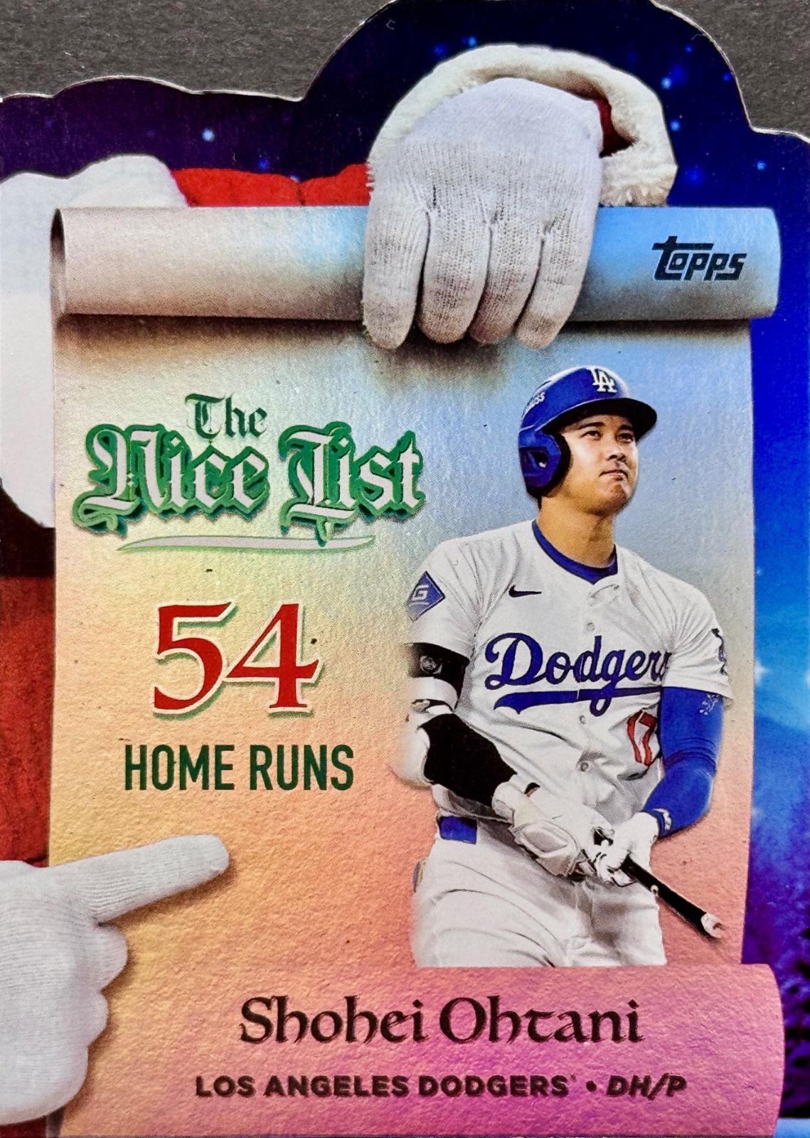 2025 Topps Holiday Making The Nice List Shohei Ohtani #MNL-1 card