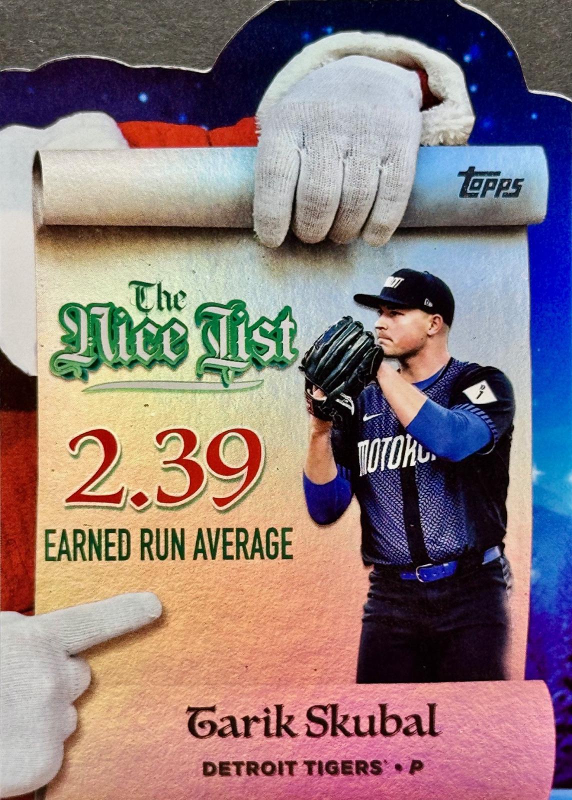 2025 Topps Holiday Making The Nice List Tarik Skubal #MNL-14 card