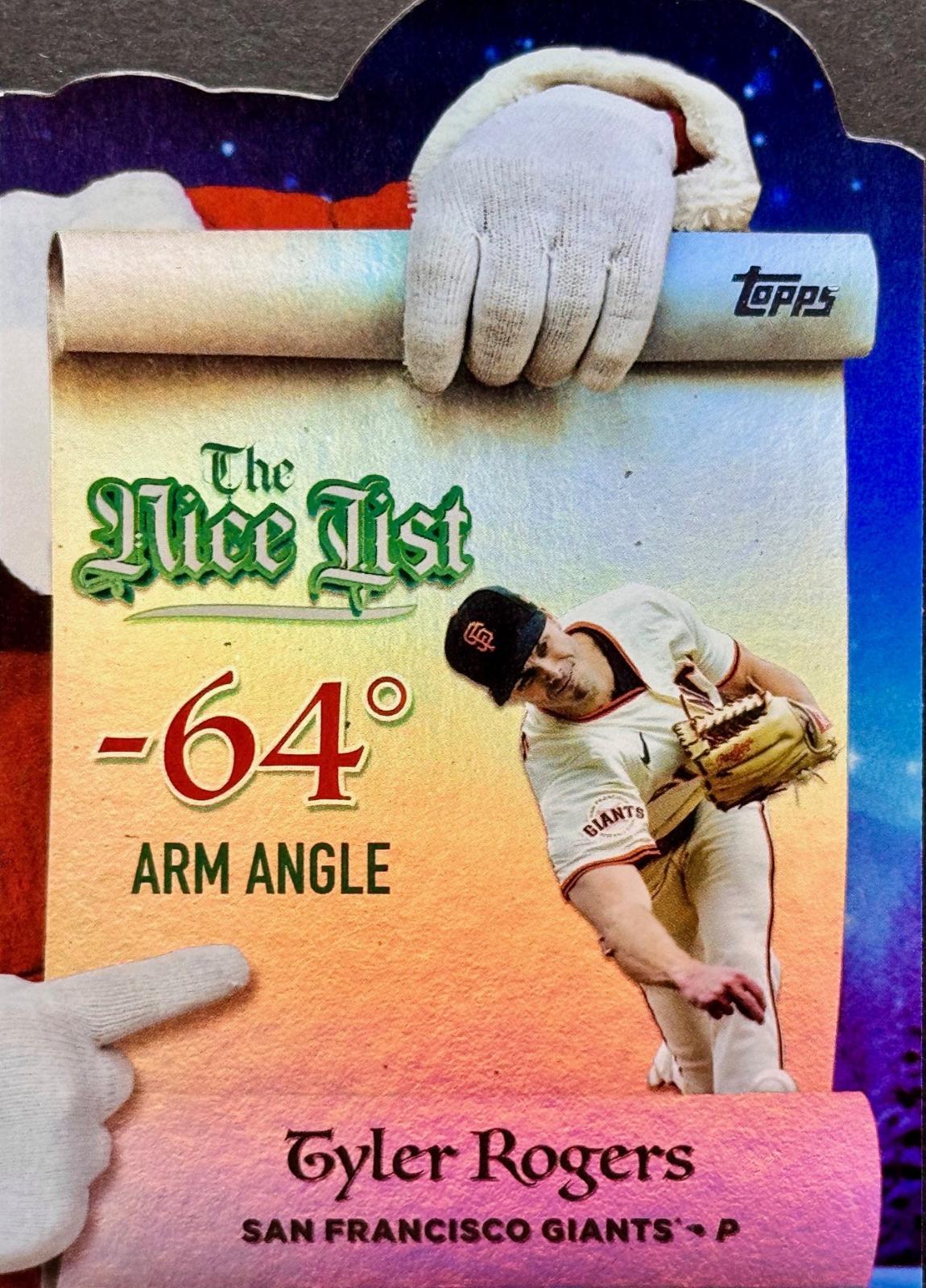 2025 Topps Holiday Making The Nice List Tyler Rogers #MNL-22 card