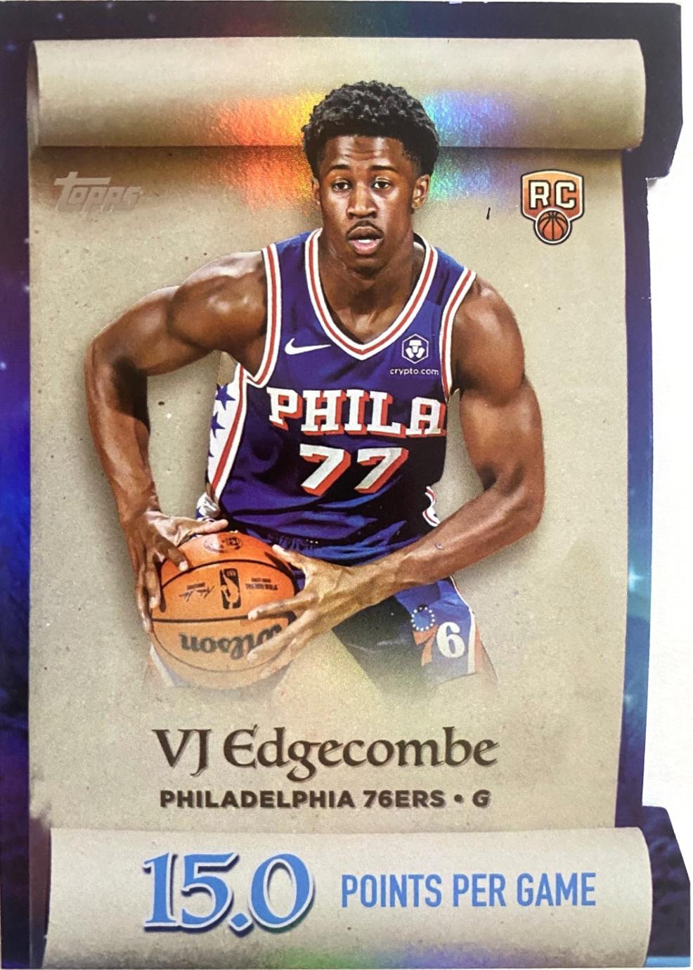 2025 Topps Holiday Making the Nice List VJ Edgecombe #ML-3 card