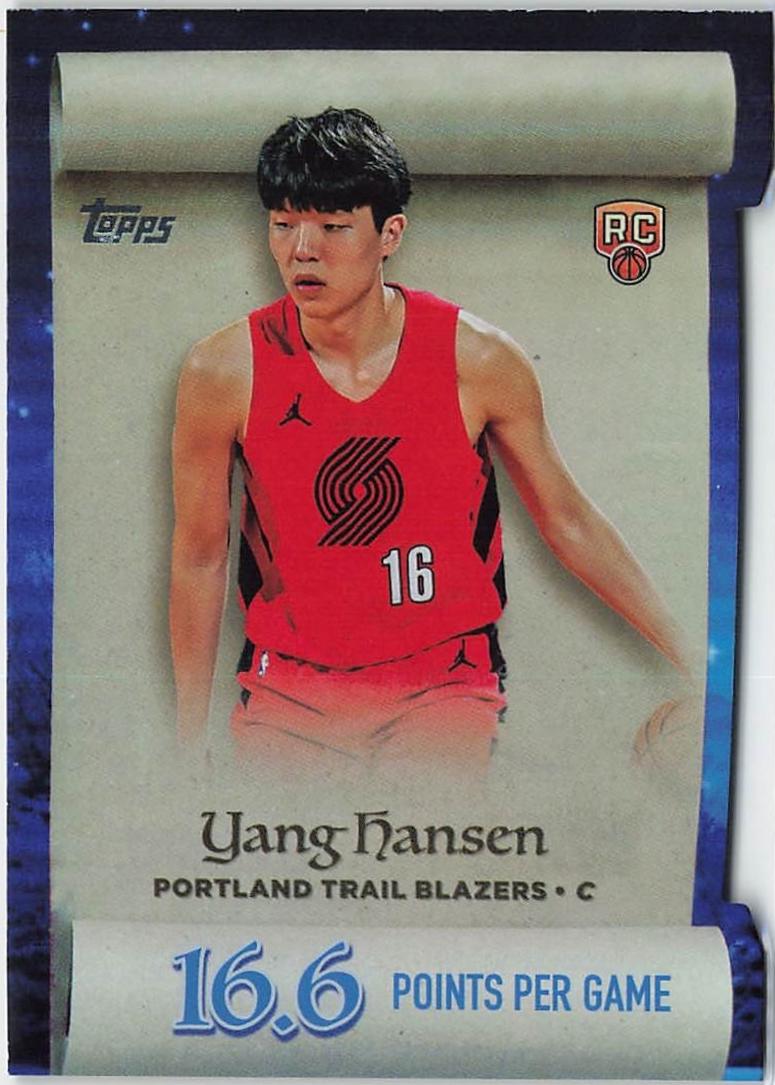2025 Topps Holiday Making the Nice List Yang Hansen #ML-16 card