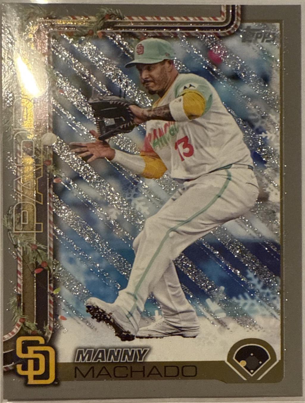 2025 Topps Holiday Manny Machado [Glitter] #H91 card