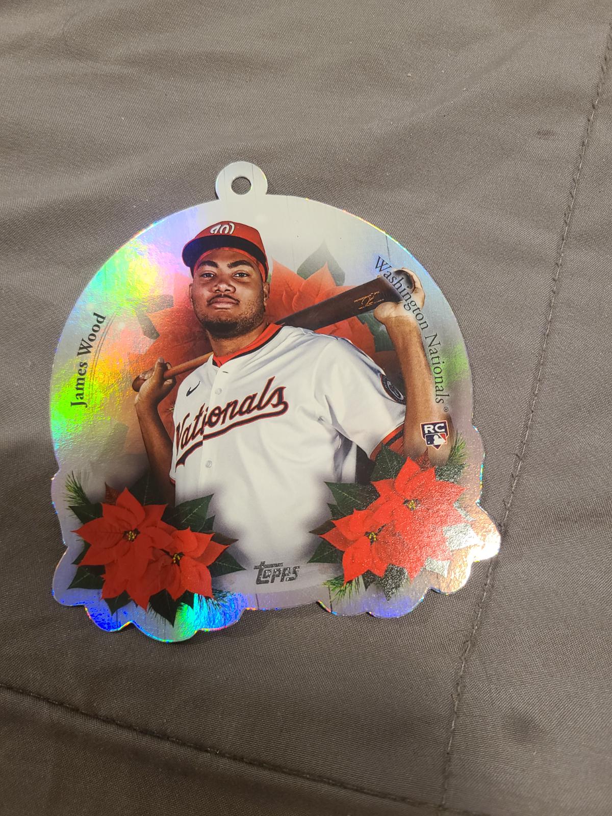 2025 Topps Holiday Oversized Die-Cut Ornaments James Wood #OO-5 card