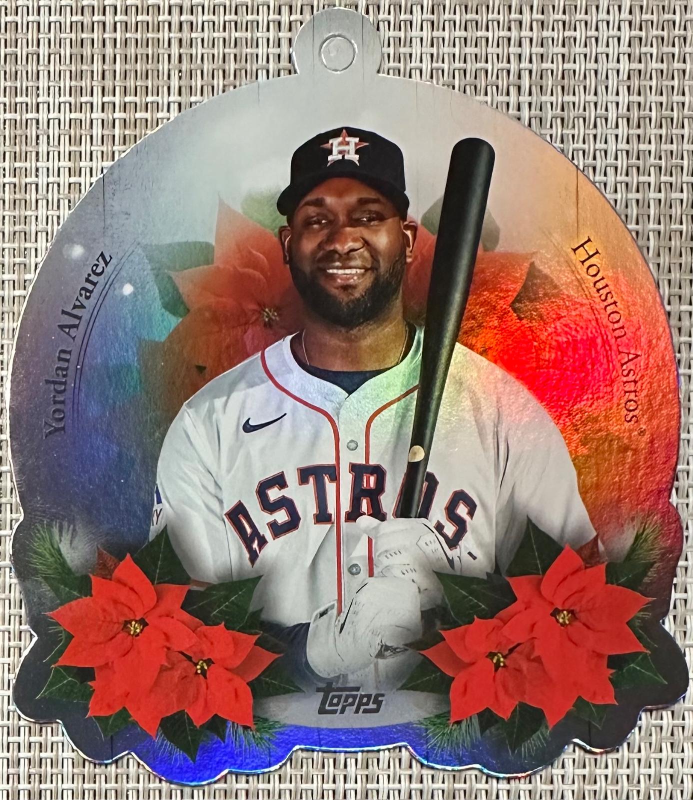 2025 Topps Holiday Oversized Die-Cut Ornaments Yordan Alvarez #OO-17 card