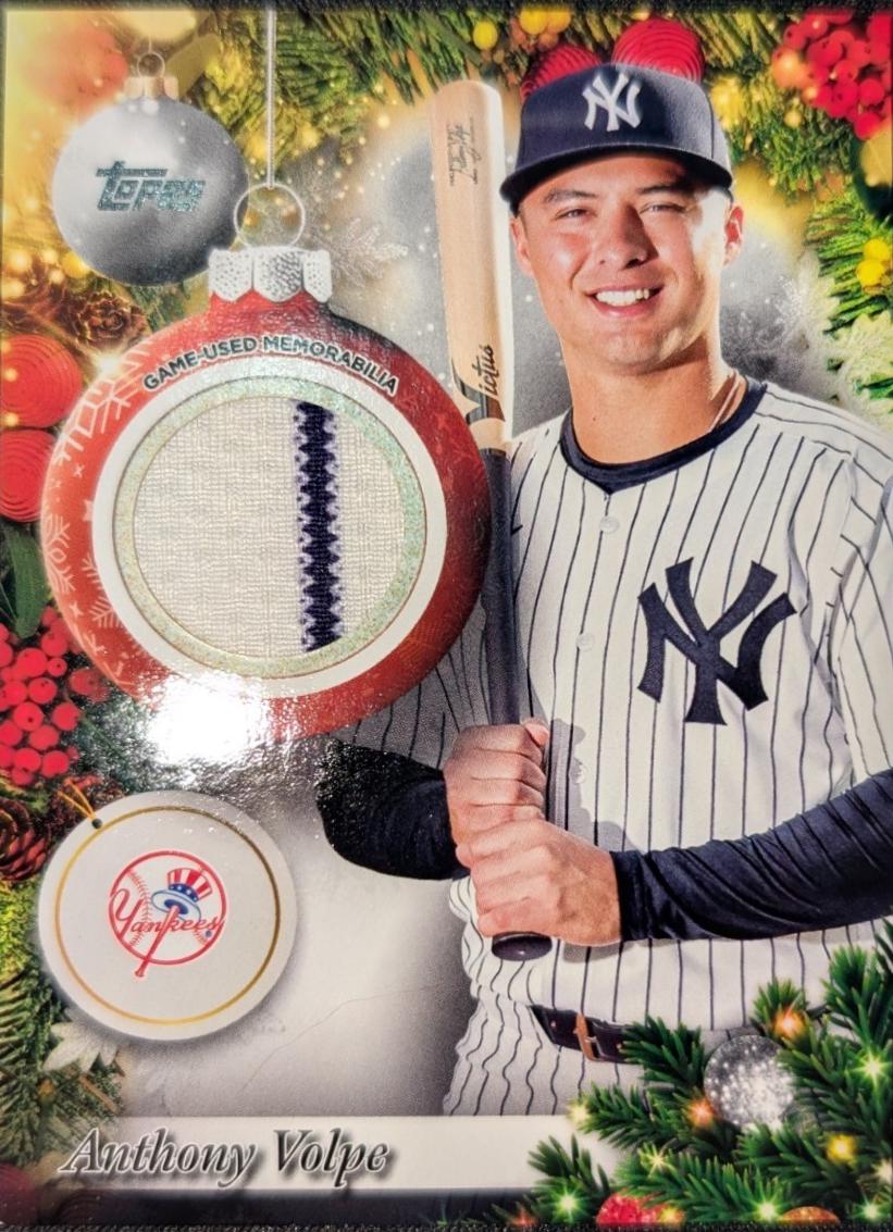 2025 Topps Holiday Player Relic Anthony Volpe #PR-AV card