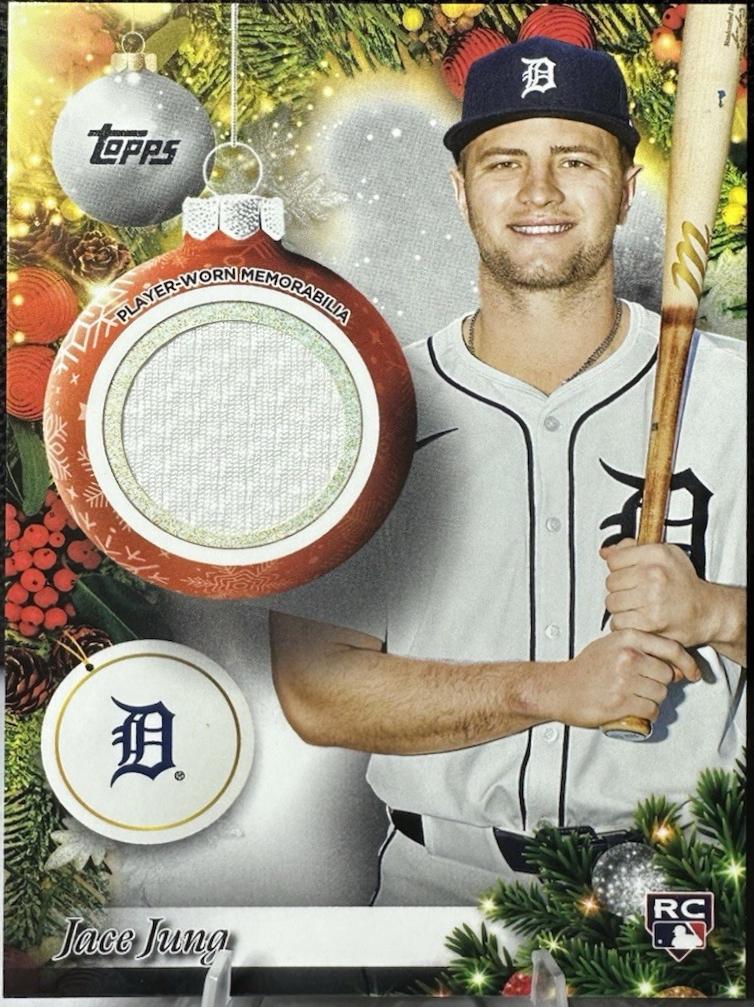 2025 Topps Holiday Player Relic Jace Jung #PR-JJU card