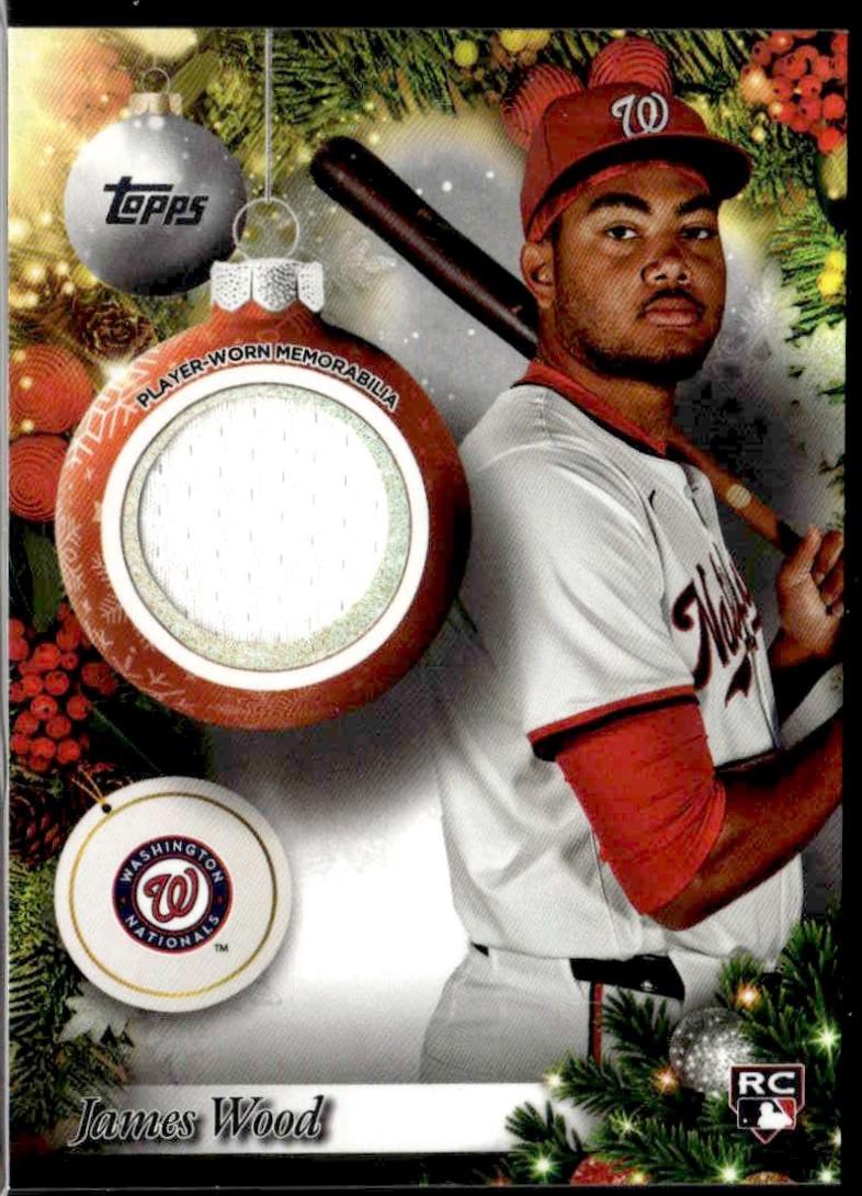 2025 Topps Holiday Player Relic James Wood #PR-JWO card