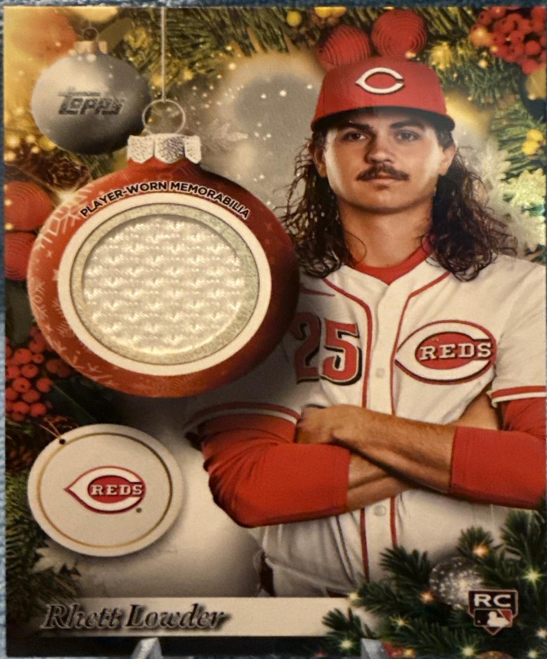 2025 Topps Holiday Player Relic Rhett Lowder #PR-RL card