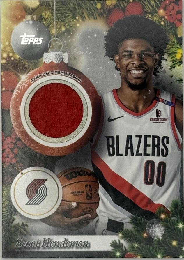 2025 Topps Holiday Player Relic Scoot Henderson #PR-SH card