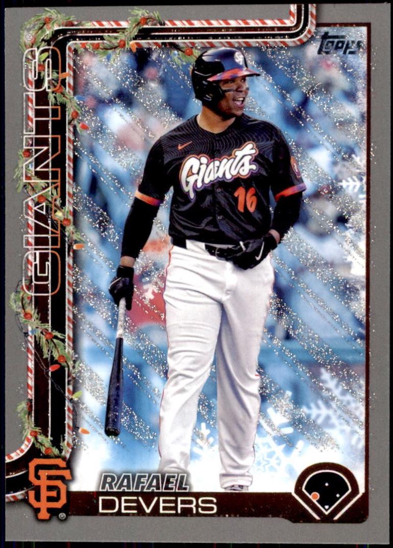 2025 Topps Holiday Rafael Devers [Glitter] #H190 card