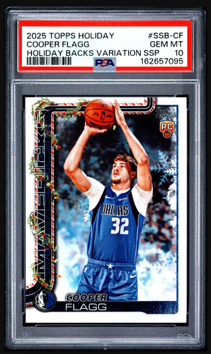 2025 Topps Holiday SSP Back Variation Cooper Flagg #SSB-CF card