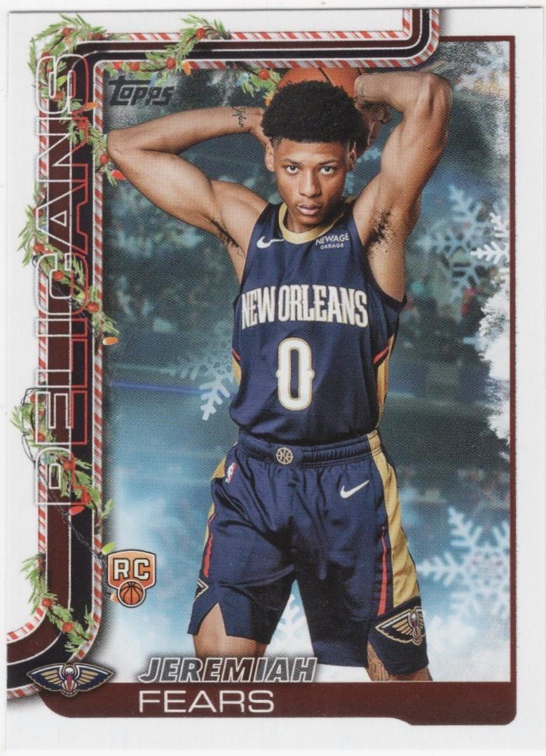2025 Topps Holiday SSP Back Variation Jeremiah Fears #SSB-JF card