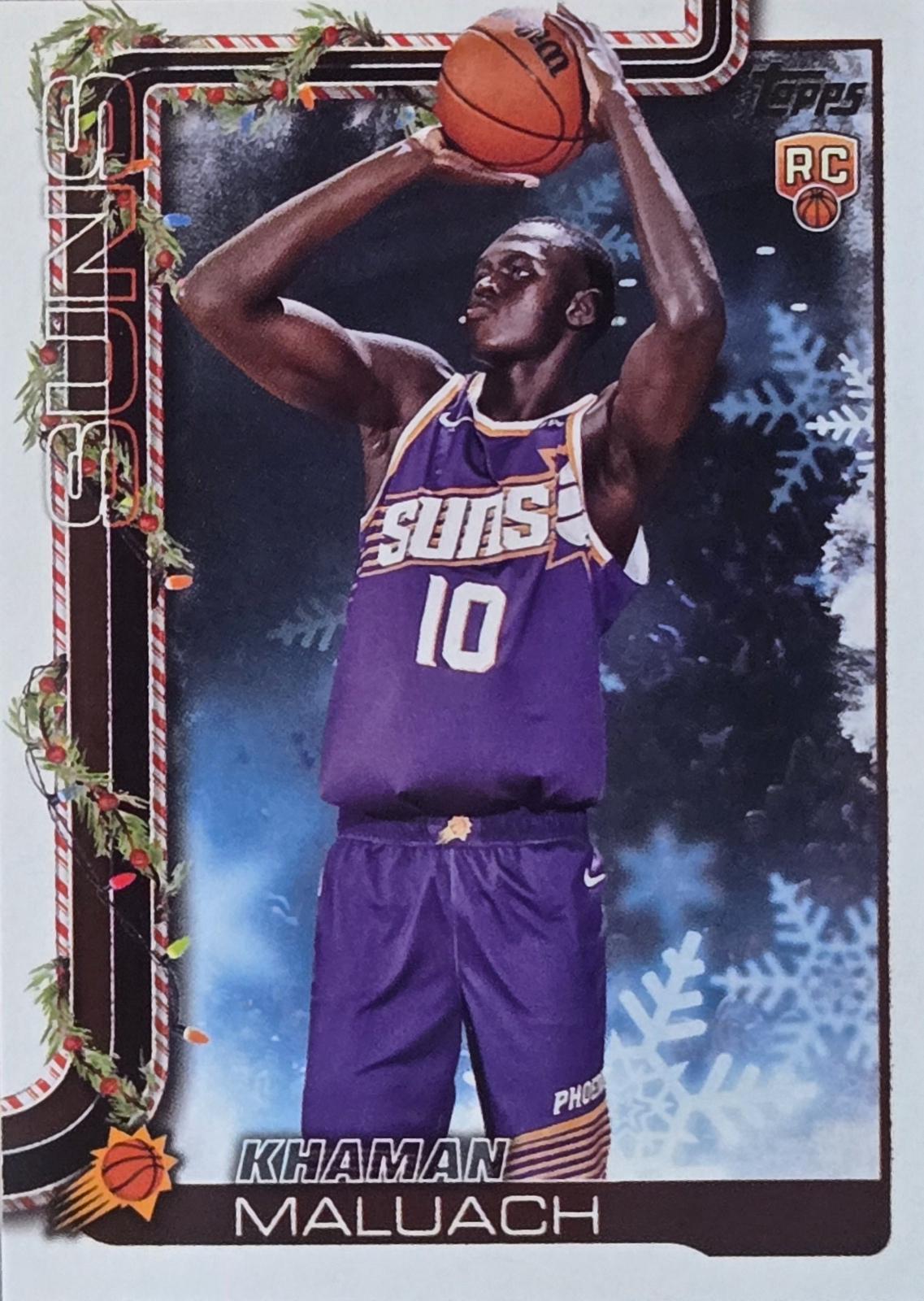 2025 Topps Holiday SSP Back Variation Khaman Maluach #SSB-KM card