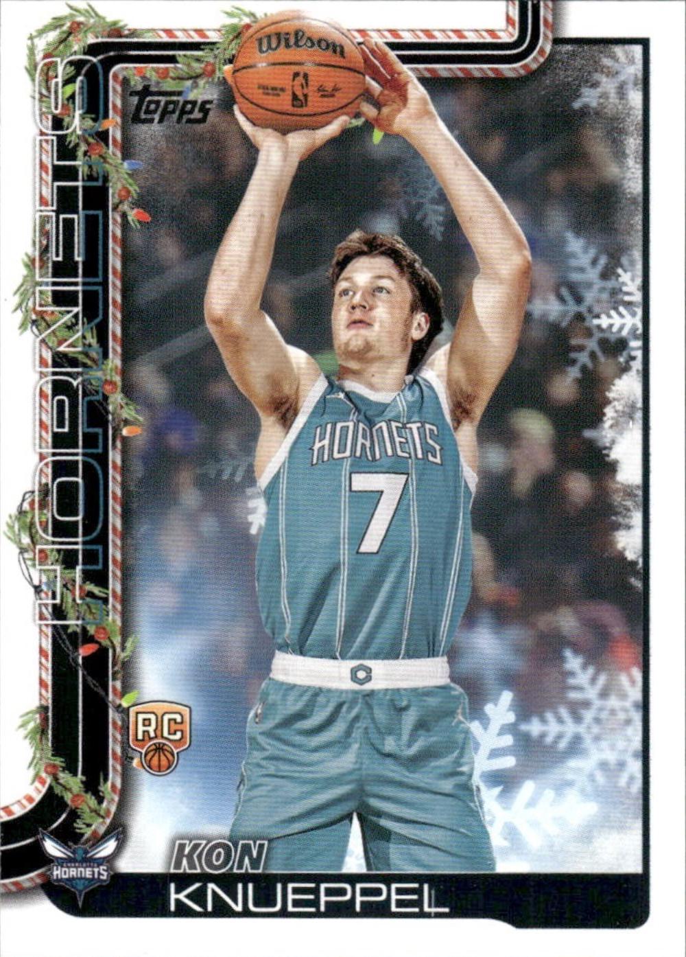 2025 Topps Holiday SSP Back Variation Kon Knueppel #SSB-KK card