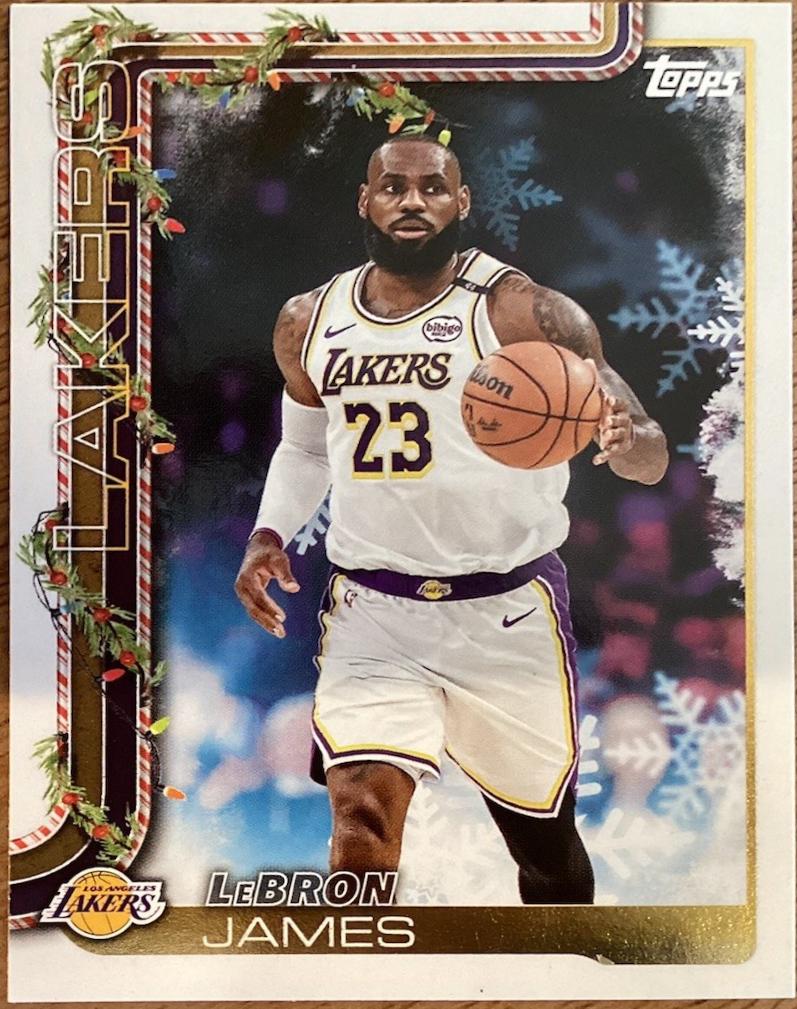 2025 Topps Holiday SSP Back Variation LeBron James #SSB-LBJ card