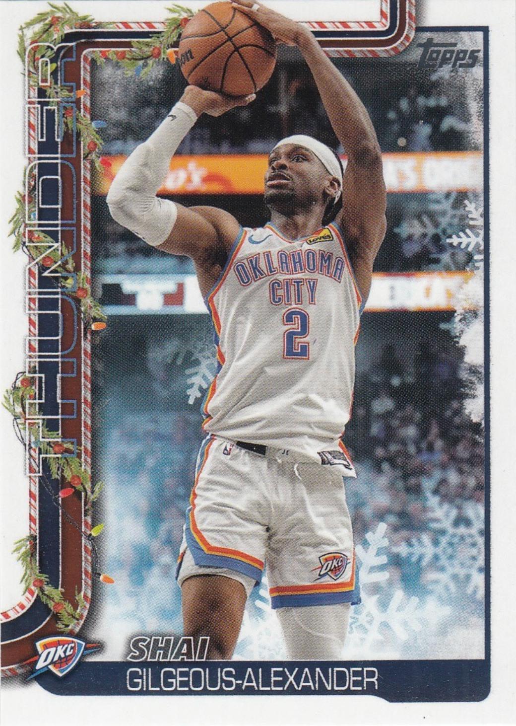 2025 Topps Holiday SSP Back Variation Shai Gilgeous-Alexander #SSB-SGA card