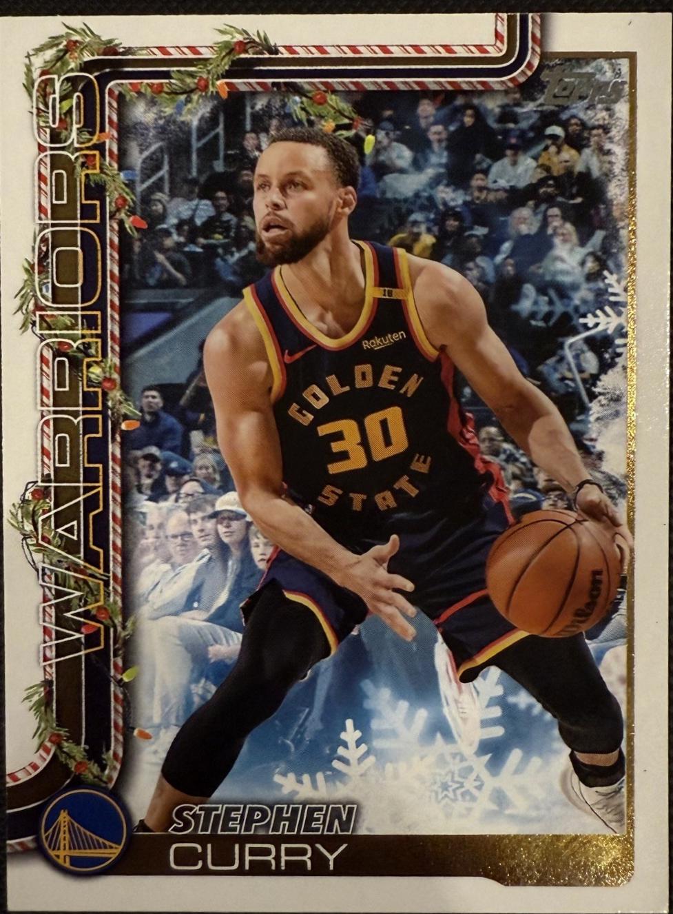2025 Topps Holiday SSP Back Variation Stephen Curry #SSB-SC card