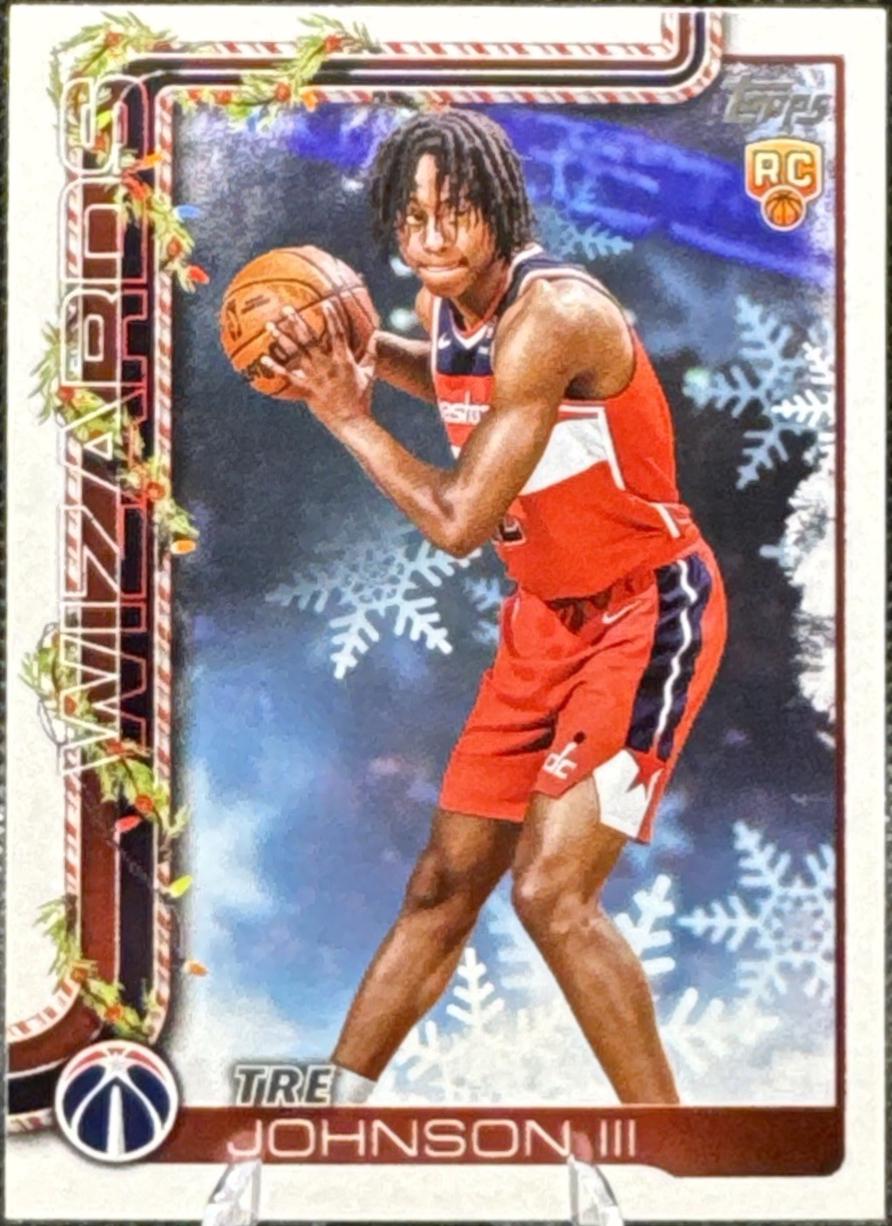 2025 Topps Holiday SSP Back Variation Tre Johnson III #SSB-TJ card